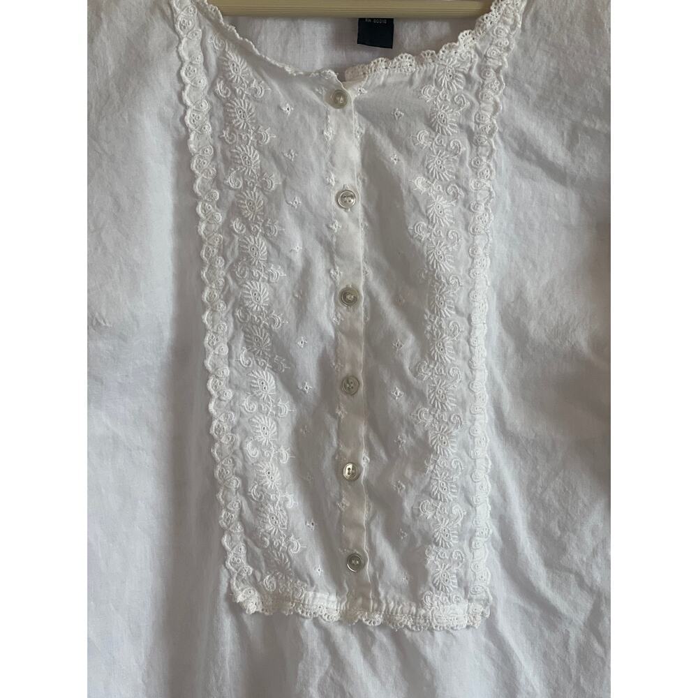 LUCKY BRAND WOMENS Y2K VINTAGE INSPIRED 100% COTTON ROMATIC TOP WHITE LRG - Picture 2 of 12